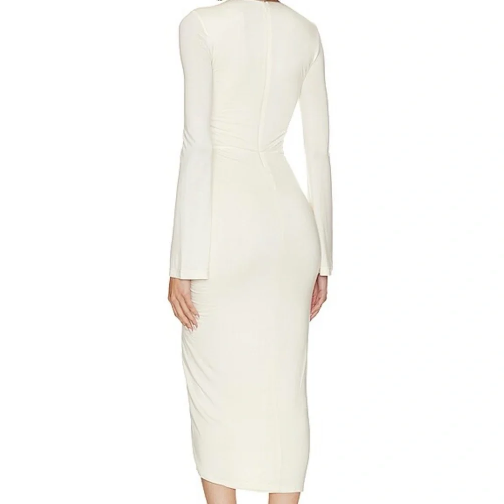 L'Academie Cream Long Sleeve Cut-Out Dress - Picture 2 of 5